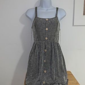 Black Striped Maxi Dress